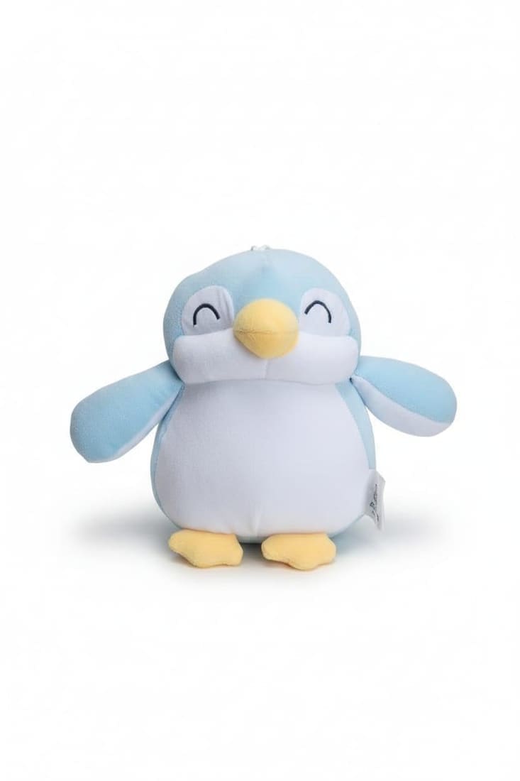 Light Blue Happy Penguin Plush