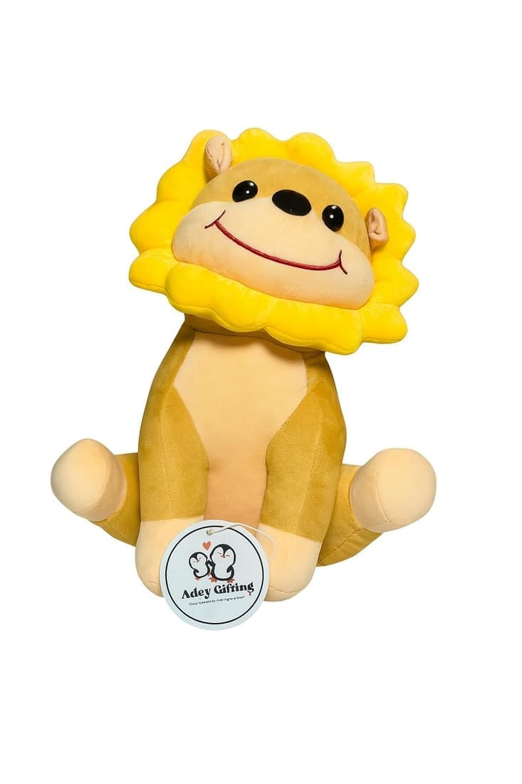 Yellow Tan Sitting Lion Plush