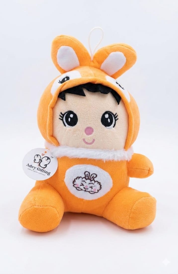 Orange Bunny Costume Character Doll Plush