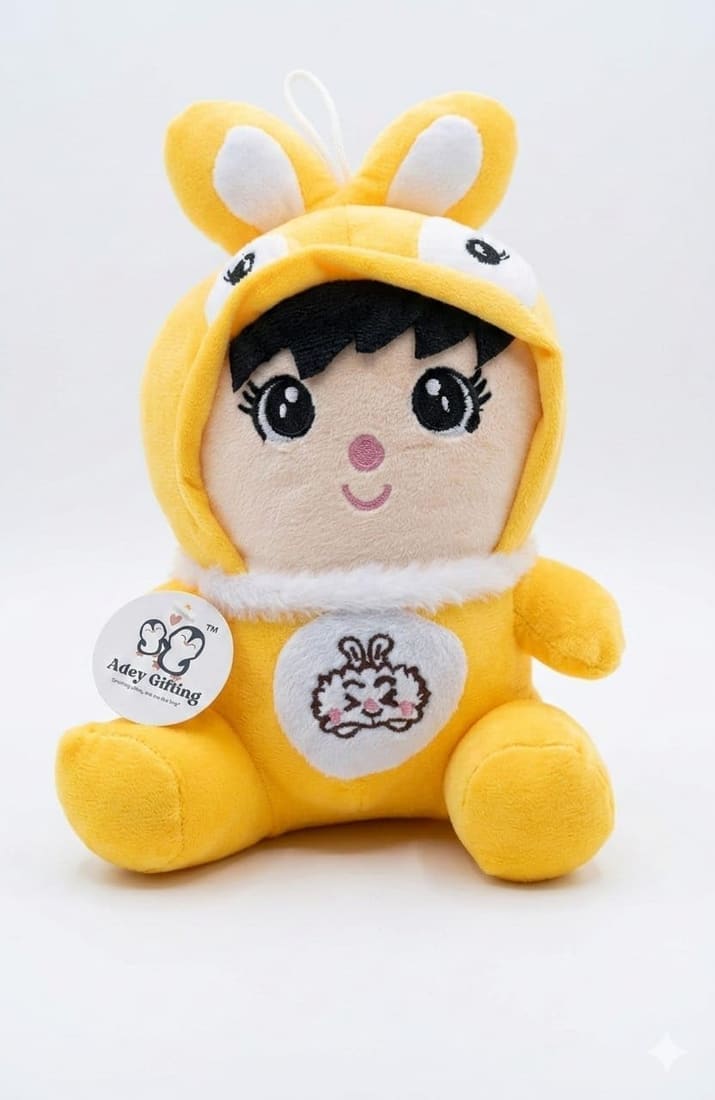 Yellow Bunny Costume Character Doll Plush