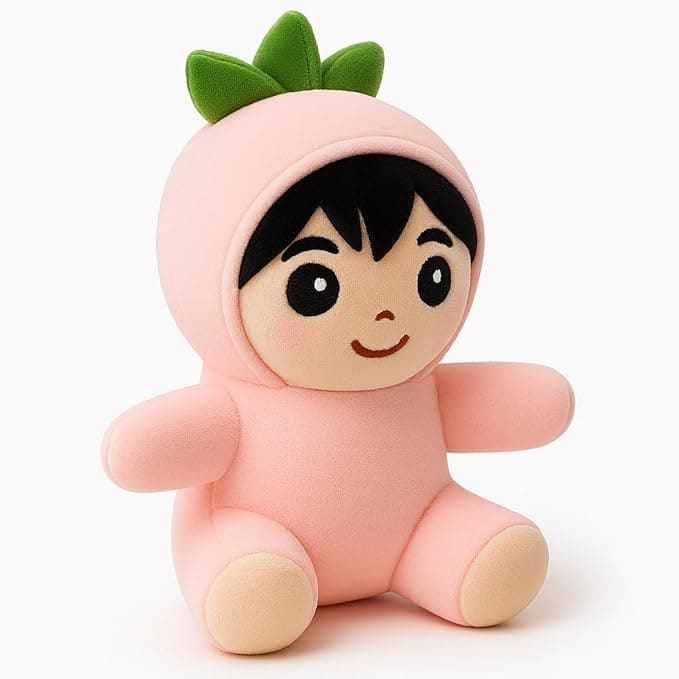 Pink Peach Costume Character Doll Plush