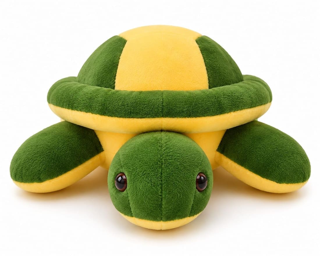 Green and Yellow Plush Sea Turtle