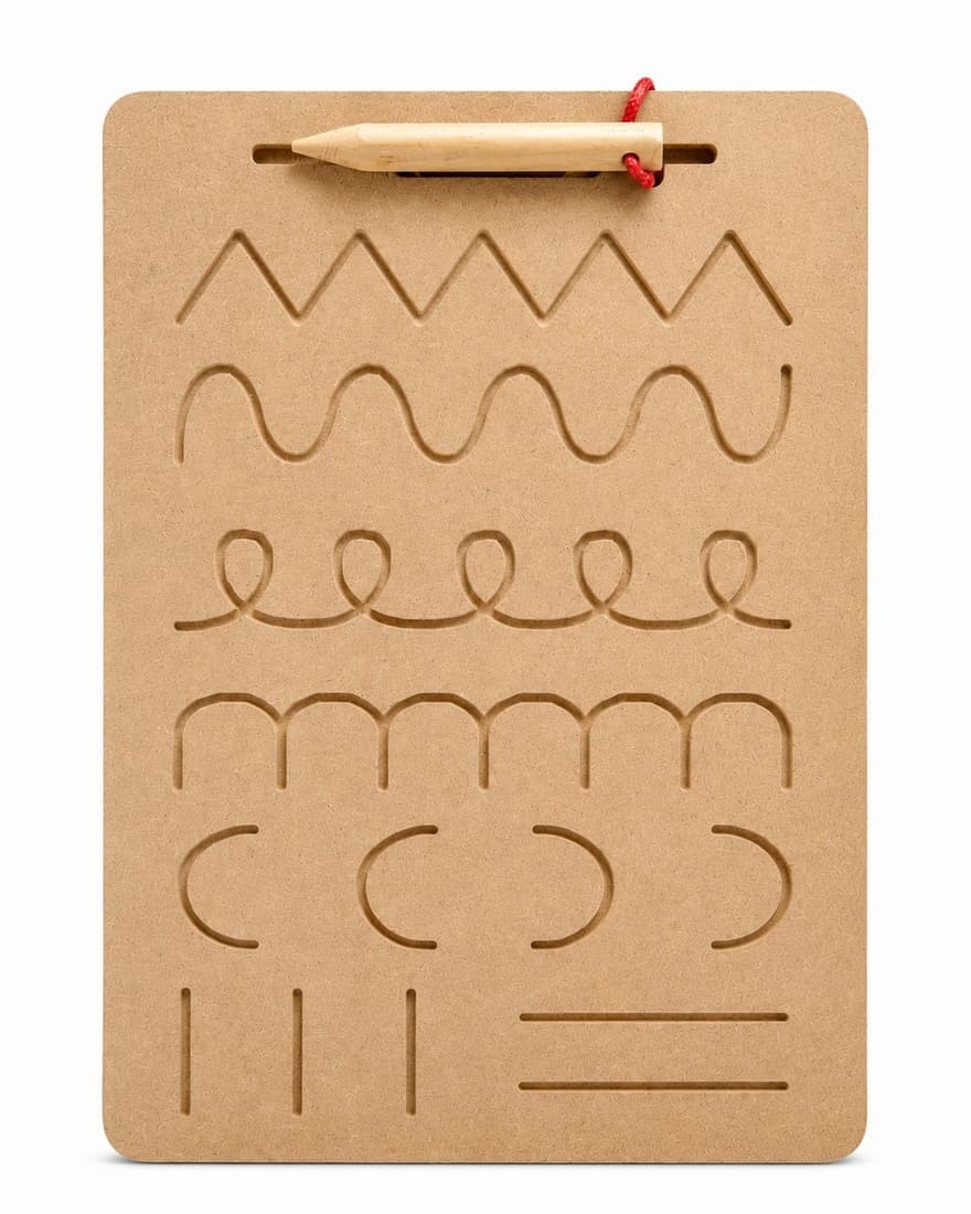 Wooden Pre-Writing Pattern Tracing Board