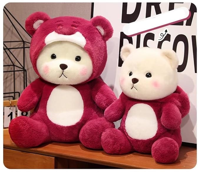 HOODIE - BEAR - 30 CM Red Rabbit fur