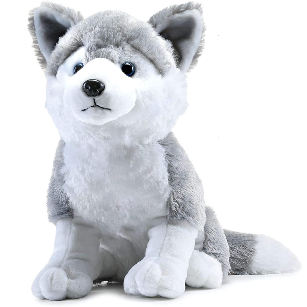 WOLF - DOG - 35 CM Grey - Brown Imported E.F
