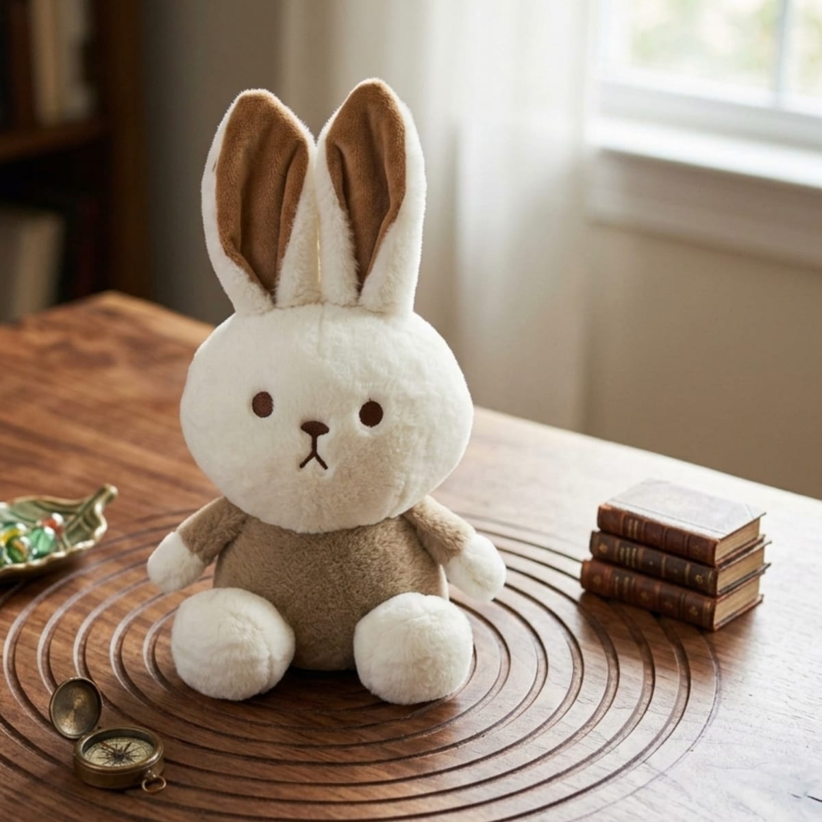 CO CO - BUNNY - 25 CM Coffe - White Rabbit - Fur