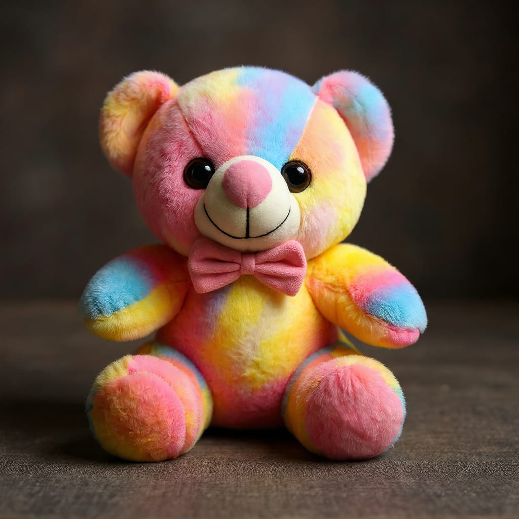 RAINBOW  TEDDY - 25 CM Multi - Color Rabbit - Fur